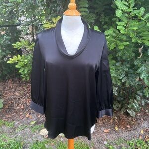 Kal Rieman cowl neck silk top, size medium